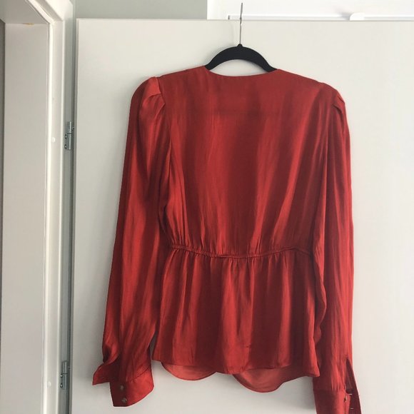 IRIS Ladies Long Sleeve Burnt Orange  SIZE SMALL DRESSSHIRT - LIKE NEW - Picture 6 of 8